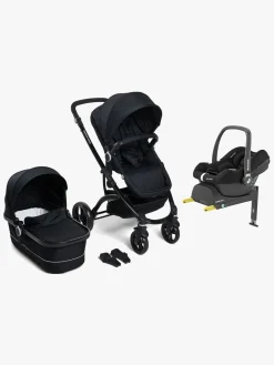 Beemoo Vognpakker-Move Duo Kombivogn inkl. Maxi-Cosi CabrioFix i-Size Autostol Baby & Base, Black