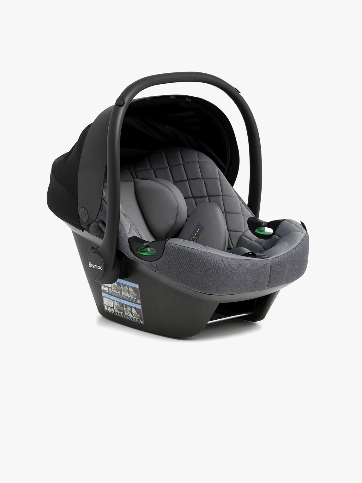 Vognpakker|Beemoo Move Duo Kombivogn inkl. Route i-Size Autostol Baby, Black/Mineral Grey