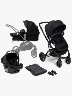 Beemoo Vognpakker-Move 2-in-1 Kombivogn inkl. Route i-Size Autostol Baby, Black/Black Stone