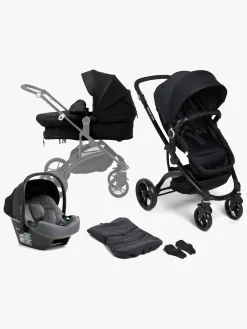 Beemoo Vognpakker-Move 2-in-1 Kombivogn inkl. Route i-Size Autostol Baby, Black/Mineral Grey