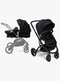Beemoo Vognpakker-Move 2-in-1 Kombivogn inkl. Route i-Size Autostol Baby, Black/Mineral Grey