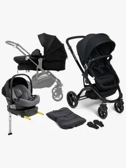 Beemoo Vognpakker-Move 2-in-1 Kombivogn inkl. Route i-Size Autostol Baby & ISOFIX Base, Black/Mineral Grey