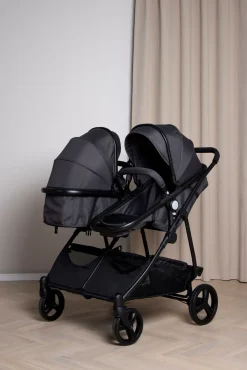 Søskendevogne|Beemoo Move Twin 2-in-1 Søskendevogn, Asphalt Grå