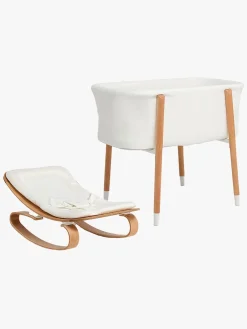 Børn Beemoo Børnesenge & Tilbehør-Nordic Tremmeseng & Skråstol, White/Wood