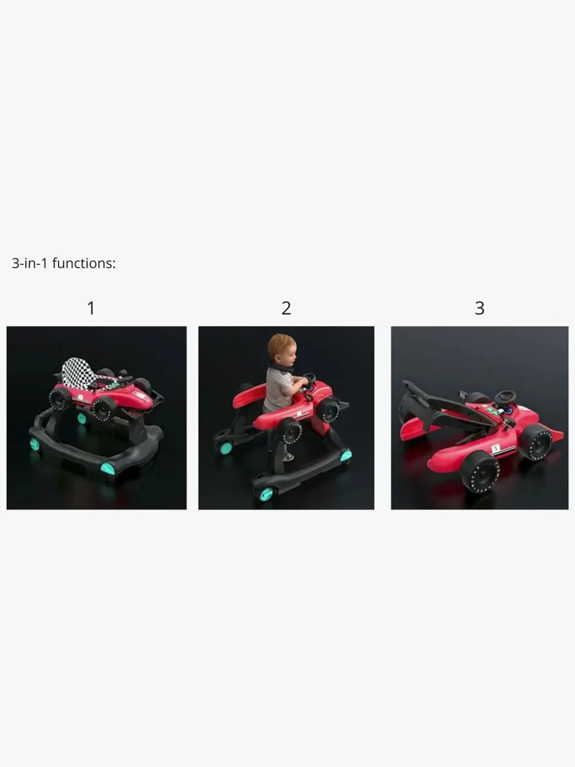 Gåstole|Beemoo PLAY Bil Gåstol, Pastel Pink Lyserød