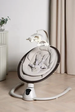 Skråstole & Babygynger|Beemoo PLAY Rocker Low 2 Skråstol, Sand/Wood Beige