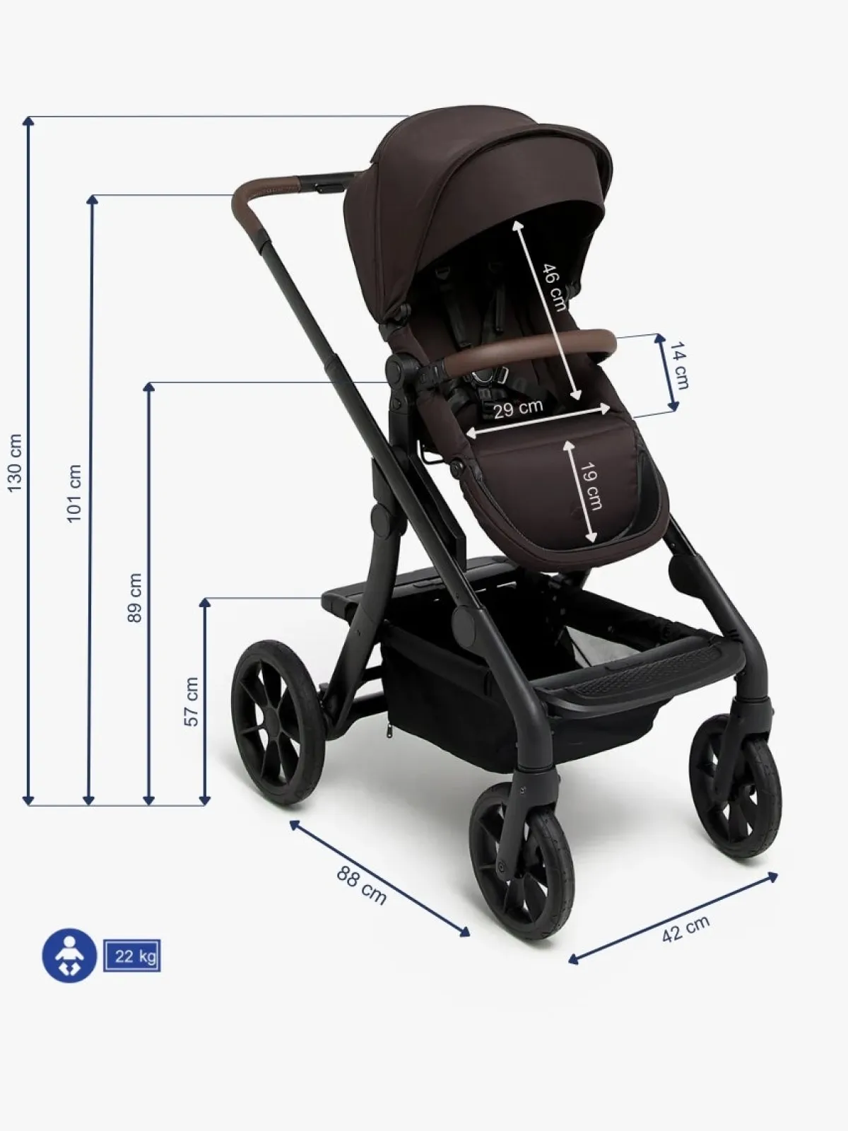 Beemoo Klapvogne-Pro Max Klapvogn, Espresso Brown