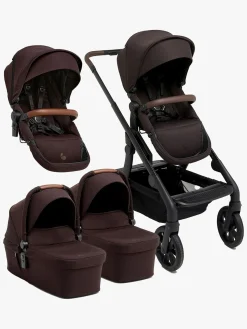 Beemoo Søskendevogne-Pro Max Søskendevogn inkl. Liggedele, Espresso Brown