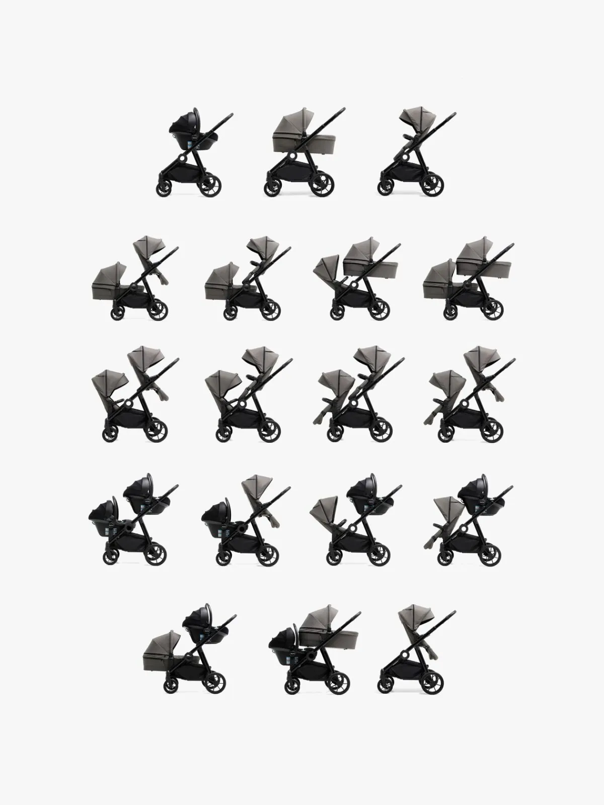 Beemoo Klapvogne-Pro Multi 2 Klapvogn, Mocha Grey