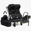 Søskendevogne|Beemoo Pro Twin 2 Søskendevogn inkl. Maxi-Cosi CabrioFix & Base, Coffee Black