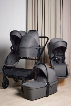 Vognpakker|Beemoo Pro Twin 2 Tvillingevogn, Mocha Grey