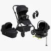 Beemoo Vognpakker-Pro Twist Duovogn inkl. Route Autostol Baby & Base, Coffee Black/Black Stone
