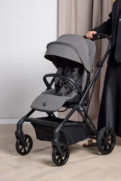 Vognpakker|Beemoo Pro Twist Duovogn Inkl. MaxiCosi CabrioFix Autostol Baby & Base, Mocha Grey/Essential Black