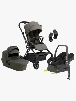 Vognpakker|Beemoo Pro Twist Duovogn inkl. Maxi-Cosi CabrioFix Autostol Baby & Base, Mocha Grey/Black
