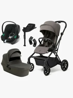 Vognpakker|Beemoo Pro Twist Duovogn Inkl. Cybex Aton B2 Autostol Baby & Base, Mocha Grey/Volcano Black