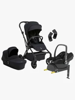 Vognpakker|Beemoo Pro Twist Duovogn inkl. Maxi-Cosi CabrioFix Autostol Baby & Base, Coffee Black/Essential Black