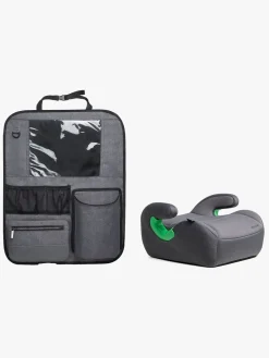 Autostolspakker|Beemoo Raise 2 i-Size Selepude inkl.  Deluxe Sædebeskytter med Opbevaring, Mineral Grey