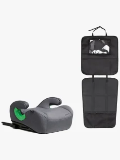 Beemoo Autostolspakker-Raise 2 i-Size Selepude ISOFIX inkl.  3-i-1 Sædebeskytter, Mineral Grey/Black