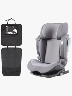 Beemoo Autostolspakker-Recline i-Size Autostol inkl. 3-in-1 Sædebeskyttelse, Mineral Grey