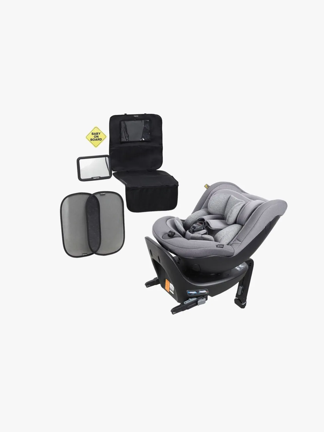 Autostolspakker|Beemoo Reverse i-Size Bagudvendt Autostol Inkl. Tilbehørspakke, Mineral Grey