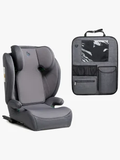 Autostolspakker|Beemoo Ride i-Size Autostol ISOFIX inkl. Deluxe Sædebeskytter med Opbevaring, Mineral Grey