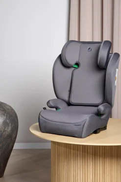Autostolspakker|Beemoo Ride i-Size Autostol ISOFIX inkl.  Deluxe Sædebeskytter med Opbevaring, Mineral Grey