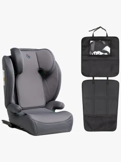 Beemoo Autostolspakker-Ride i-Size Autostol ISOFIX inkl. 3-i-1 Sædebeskytter, Mineral Grey/Black
