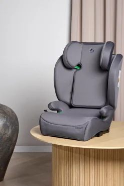 Beemoo Autostolspakker-Ride i-Size Autostol ISOFIX inkl. 3-i-1 Sædebeskytter, Mineral Grey/Black