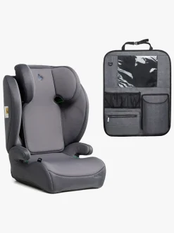 Beemoo Autostolspakker-Ride i-Size Autostol inkl.  Deluxe Sædebeskytter med Opbevaring, Mineral Grey