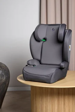 Beemoo Autostolspakker-Ride i-Size Autostol inkl.  Deluxe Sædebeskytter med Opbevaring, Mineral Grey