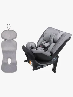 Beemoo Autostolspakker-Rotate i-Size Vendbar Autostol inkl. Ventilerende Hynde, Mineral Grey/Grey