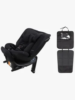 Beemoo Autostolspakker-Rotate i-Size Vendbar Autostol inkl. 3-in-1 Sædebeskyttelse, Black Stone