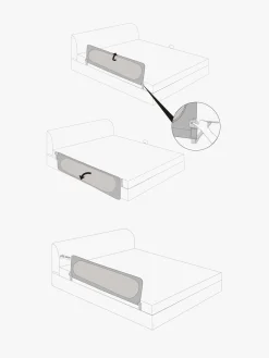 Børnesenge & Tilbehør|Beemoo SAFE Dream Sengehest 135 cm, Grey Grå