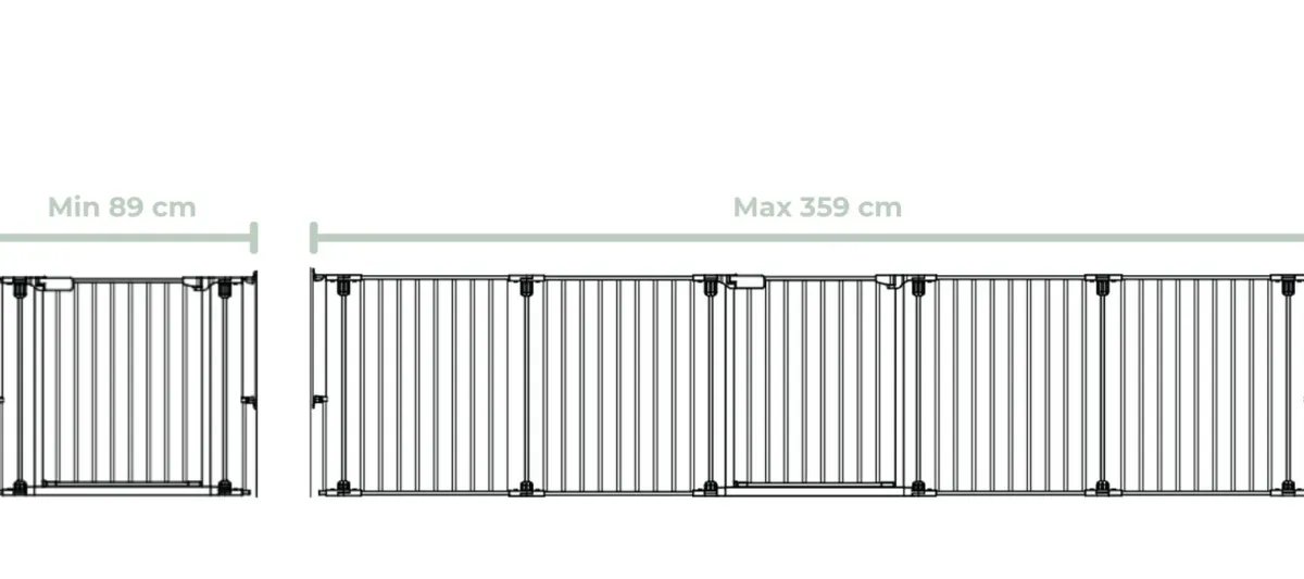 Beemoo Sikkerhed-SAFE Protect Skruegitter/rumdeler 5 Sektioner, White