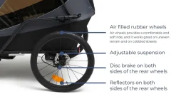 Beemoo Aktivitetsvogne-Sporty Trail Cykelanhænger, Asphalt