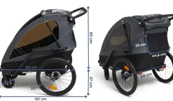 Beemoo Aktivitetsvogne-Sporty Trail Cykelanhænger, Asphalt