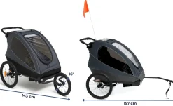 Beemoo Aktivitetsvogne-Sporty Trail Cykelanhænger, Asphalt