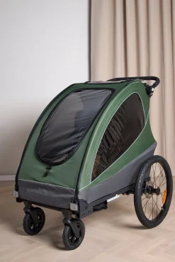 Aktivitetsvogne|Beemoo Sporty Trail Cykelanhænger, Green Grøn