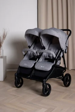 Tvillingevogne|Søskendevogne|Beemoo Twin Shopper Søskende- & Tvillingevogn, Grey Mélange Grå