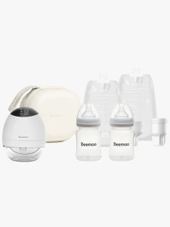 Amning|Beemoo  CARE Wearable LED Elektrisk Brystpumpe Single inkl. Modermælksposer Modermælksflaske & Opbevaringstaske