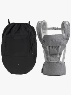 Beemoo Bæreseler, Strækvikler & Bærestole- CARE Carry Comfort 4-in-1 Bæresele & Hoftesæde inkl. Regnslag, Grey