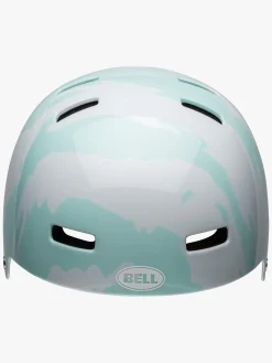 Cykler|Bell SPAN Gloss Hjelm, Hvid/Blå Blå