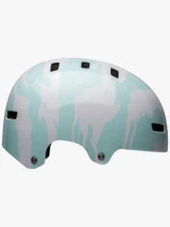 Cykler|Bell SPAN Gloss Hjelm, Hvid/Blå Blå