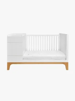 Børnesenge & Tilbehør|Bellamy UP Tremmeseng 5-i-1, Hvid