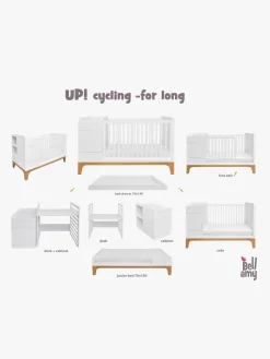 Børnesenge & Tilbehør|Bellamy UP Tremmeseng 5-i-1, Hvid