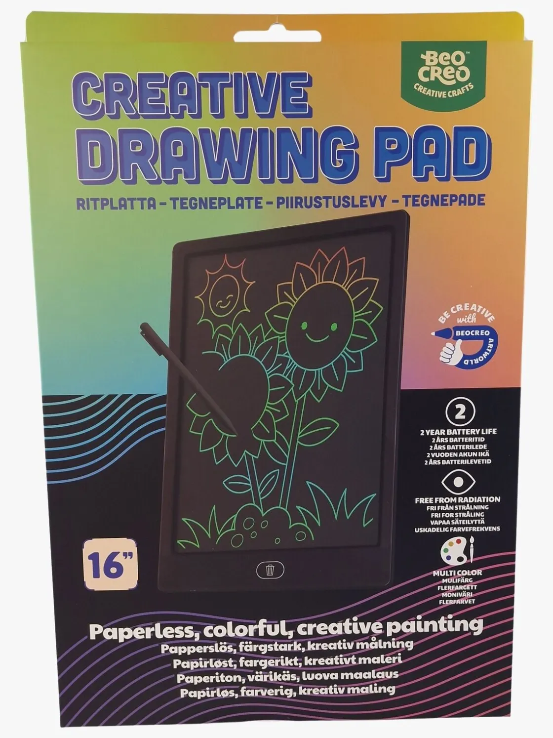 Kreativt Legetøj|Beocreo Tegnetablet 16 Tommer