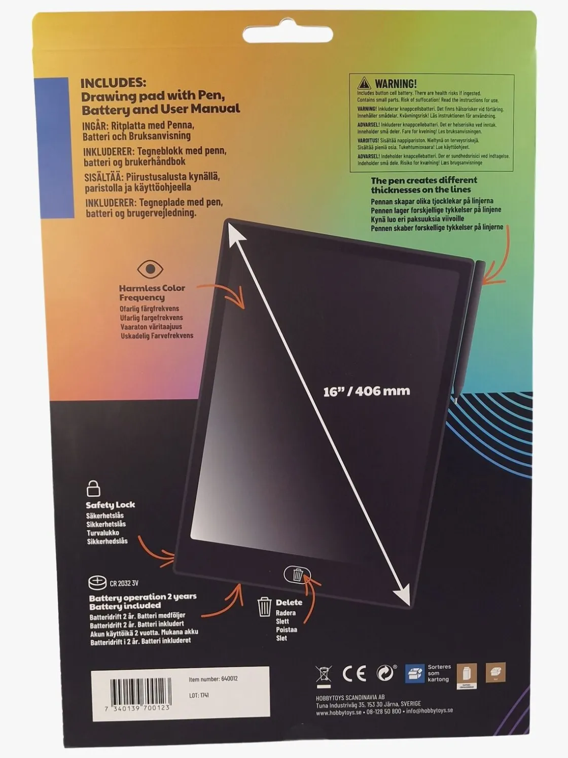 Kreativt Legetøj|Beocreo Tegnetablet 16 Tommer