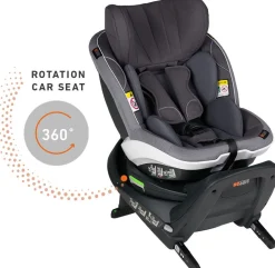 Autostole 9-36 Kg|BeSafe iZi Turn i-Size Autostol, Sea Green Mélange Grøn