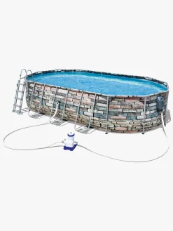 Vandleg|Bestway Power Steel Comfort Jet Series Oval poolsæt 610x366x122 cm