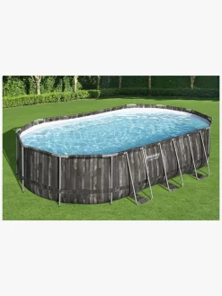 Vandleg|Bestway Power Steel Oval poolsæt 610x366x122 cm